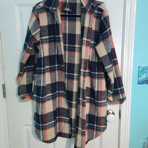 Multicolor Plaid Coat